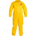 Dupont DuPont Tychem 2000 Coverall, Front Zipper, Serged Seams, Yellow, XL, 12/Qty QC120SYLXL001200
